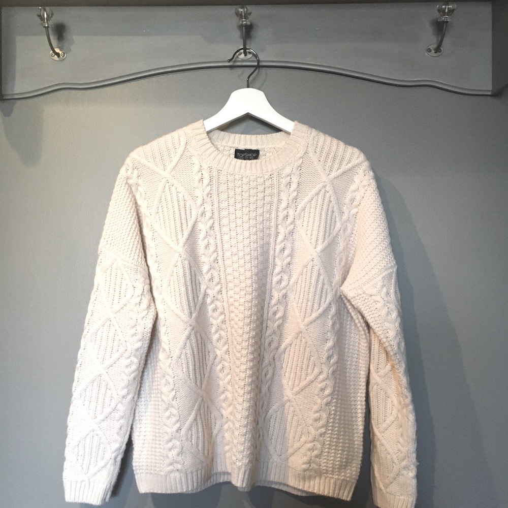 Topshop Cable Knit Sweater